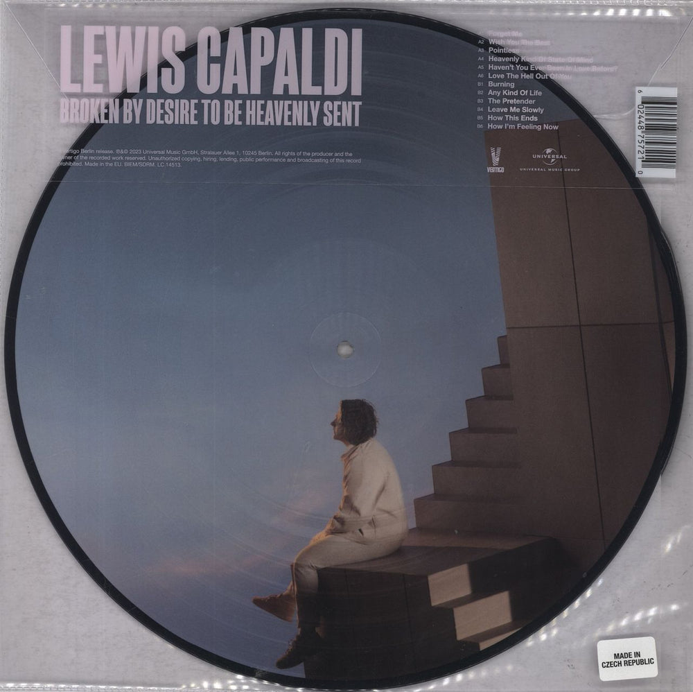 Lewis Capaldi Broken By Desire To Be Heavenly Sent UK picture disc LP (vinyl picture disc album) 602448757210