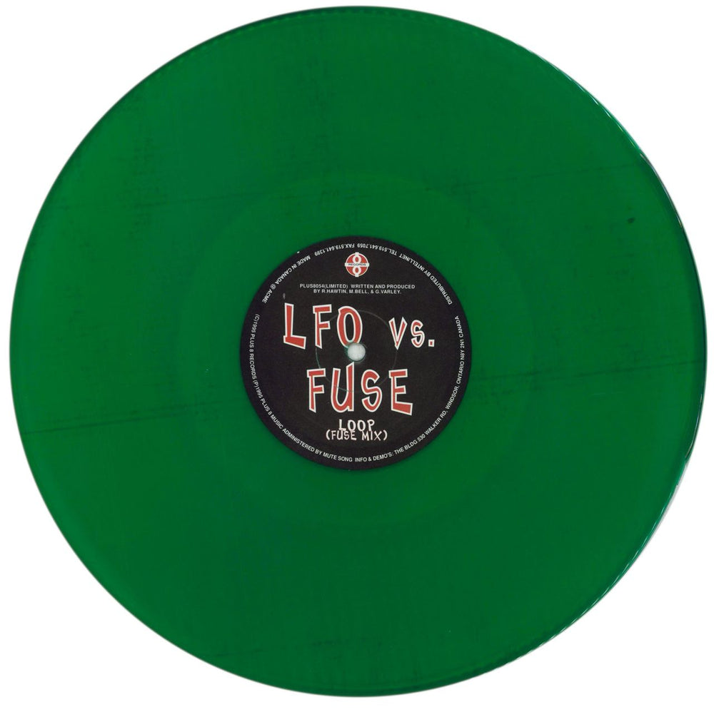 LFO Loop (Fuse Mix) Canadian Promo 12" vinyl single (12 inch record / Maxi-single) PLUS8054