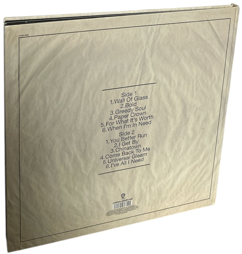 Liam Gallagher As You Were UK Vinyl Box Set 190295768140