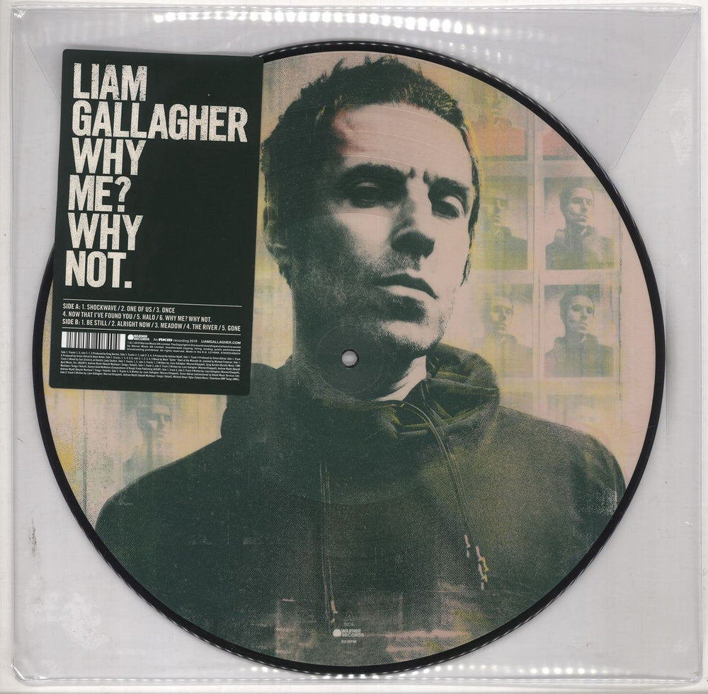 Liam Gallagher Why Me? Why Not UK picture disc LP (vinyl picture disc album) 0190295408404