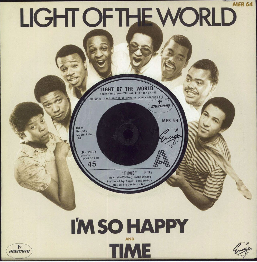 Light Of The World Time - p/s UK 7" vinyl single (7 inch record / 45) MER64