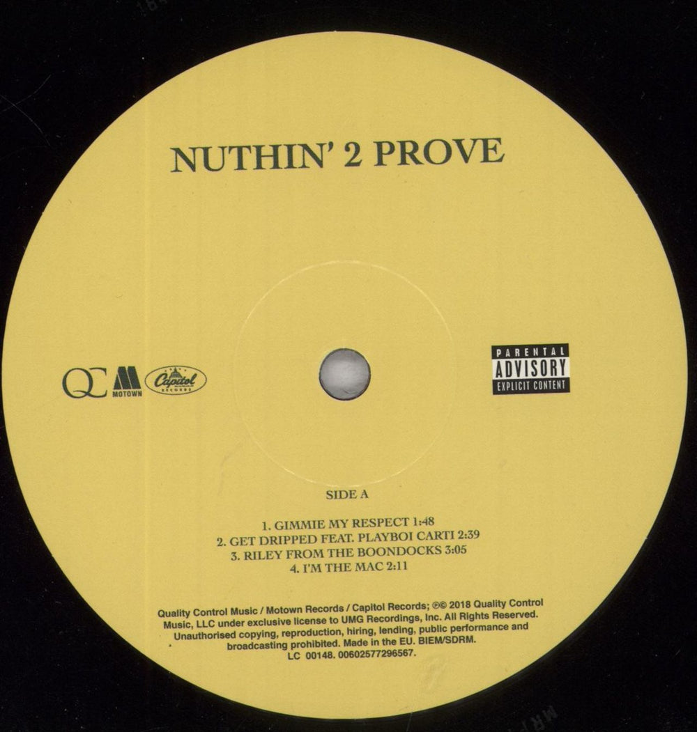 Lil Yachty Nuthin' 2 Prove Dutch 2-LP vinyl record set (Double LP Album) 58Q2LNU844199