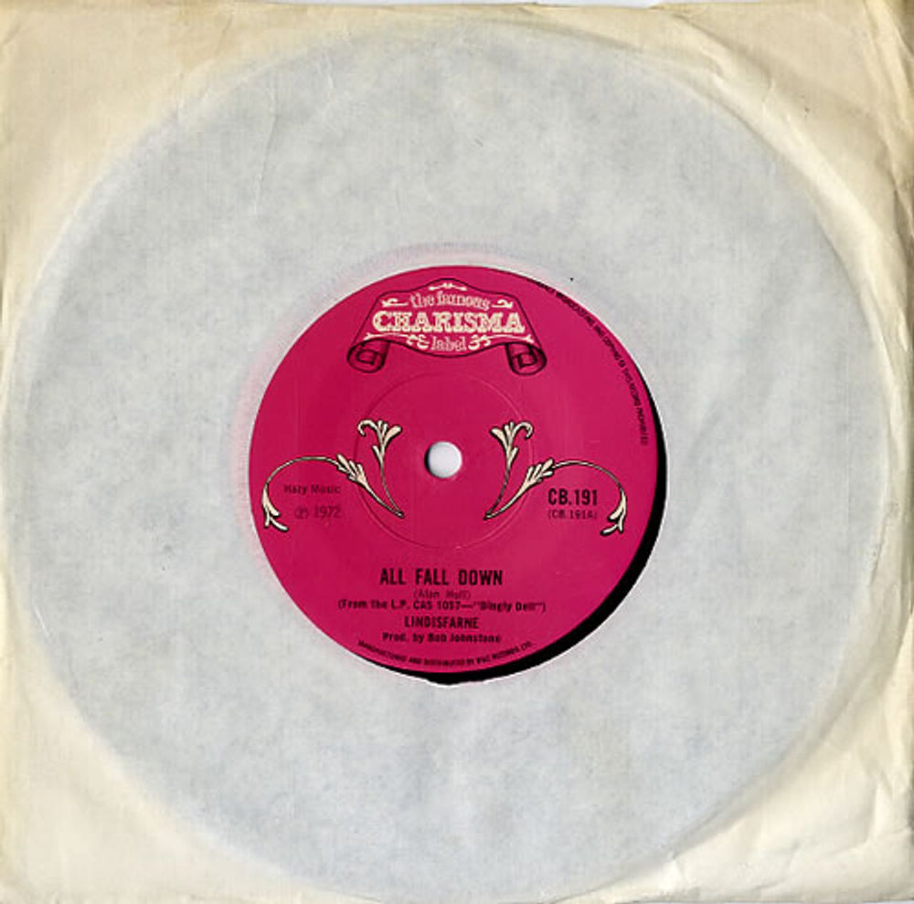 Lindisfarne All Fall Down - Solid UK 7" vinyl single (7 inch record / 45) CB191