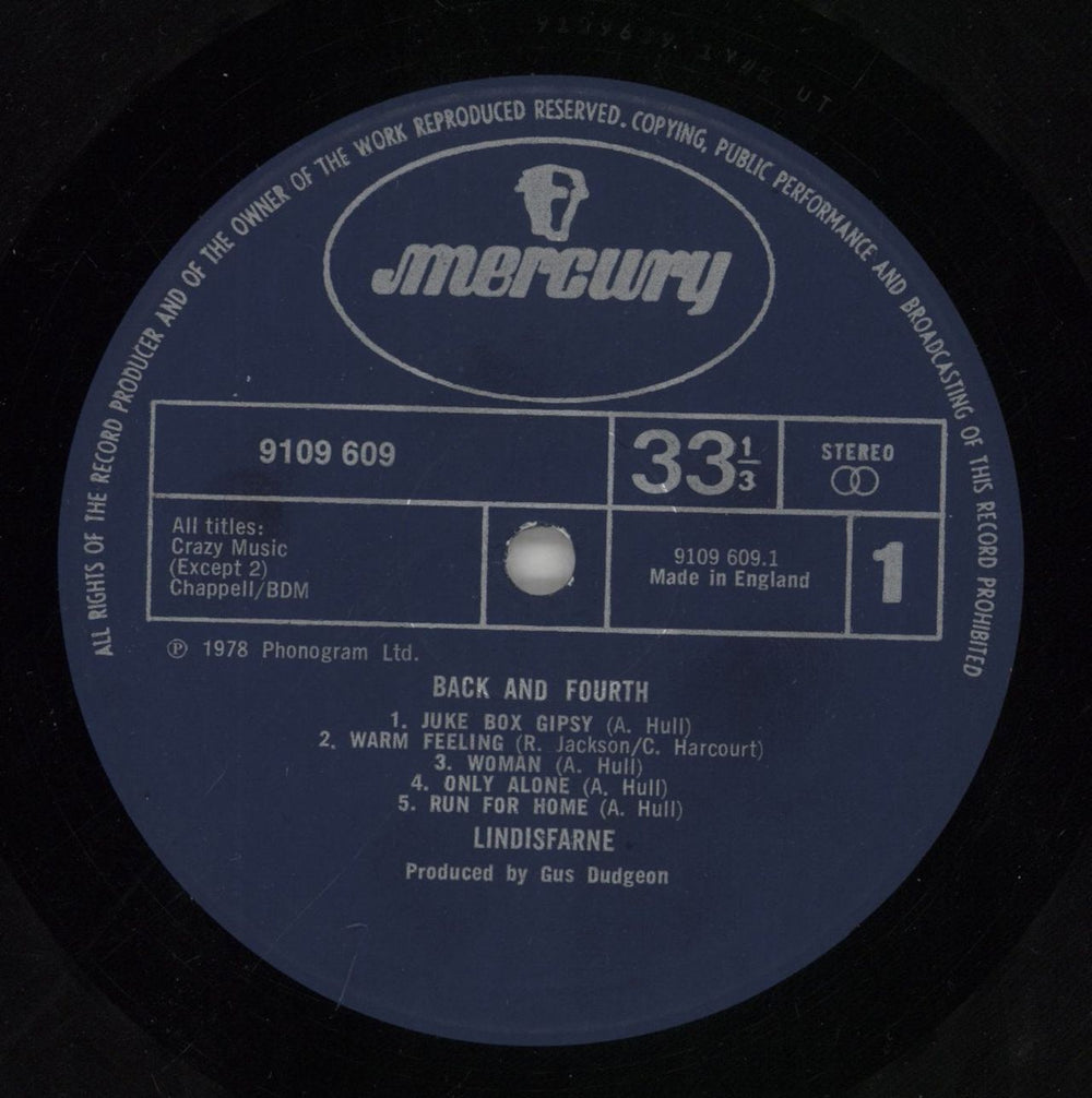 Lindisfarne Back And Fourth UK vinyl LP album (LP record) LSFLPBA295825