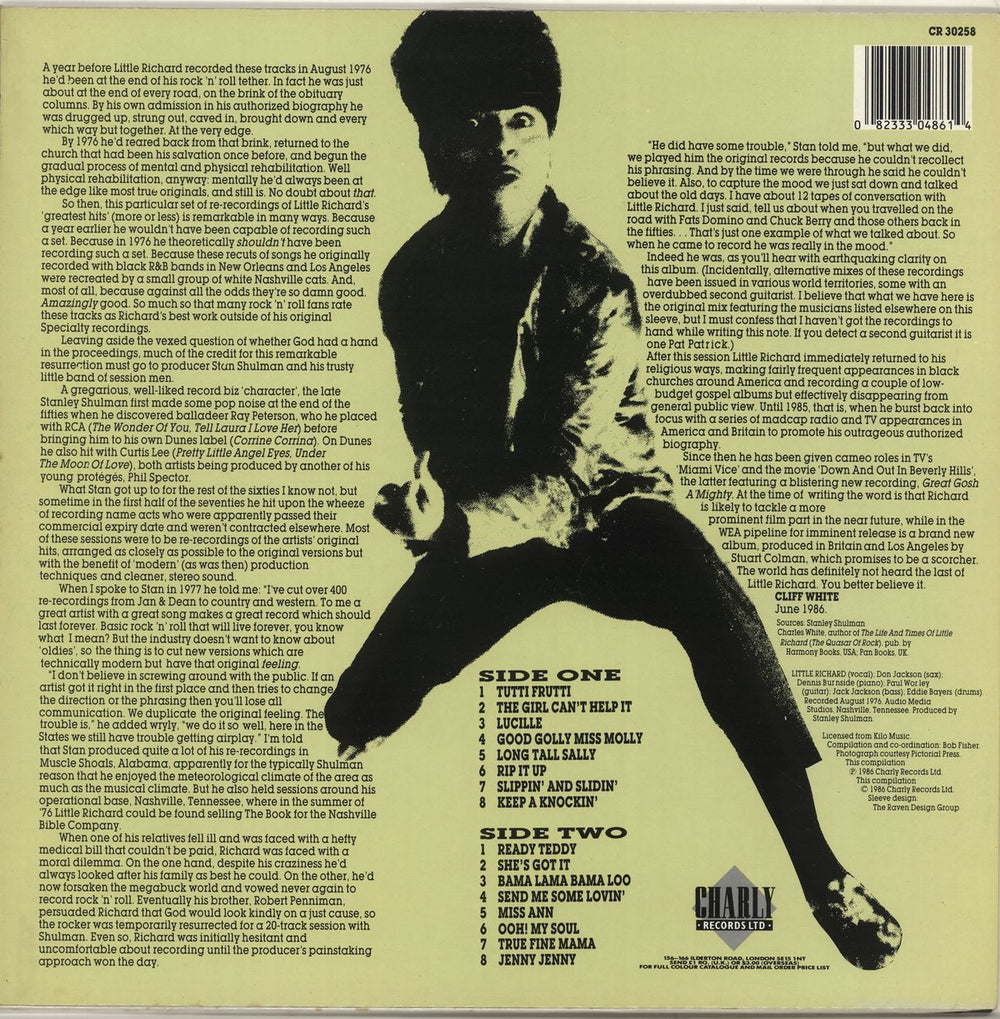 Little Richard Rock And Roll Resurrection UK vinyl LP album (LP record) 082333048614