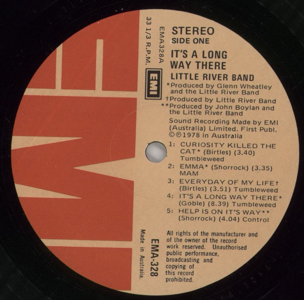 Little River Band It's A Long Way There Australian vinyl LP album (LP record) LRBLPIT384505