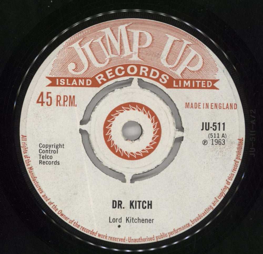 Lord Kitchener Dr. Kitch - 4pr UK 7" vinyl single (7 inch record / 45) JU-511