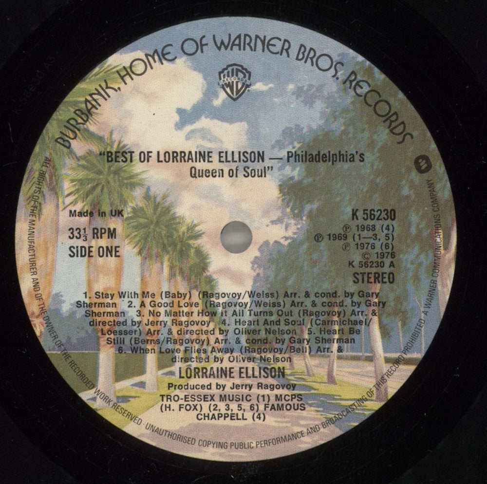 Lorraine Ellison The Best Of Lorraine Ellison UK vinyl LP album (LP record) LR3LPTH877783