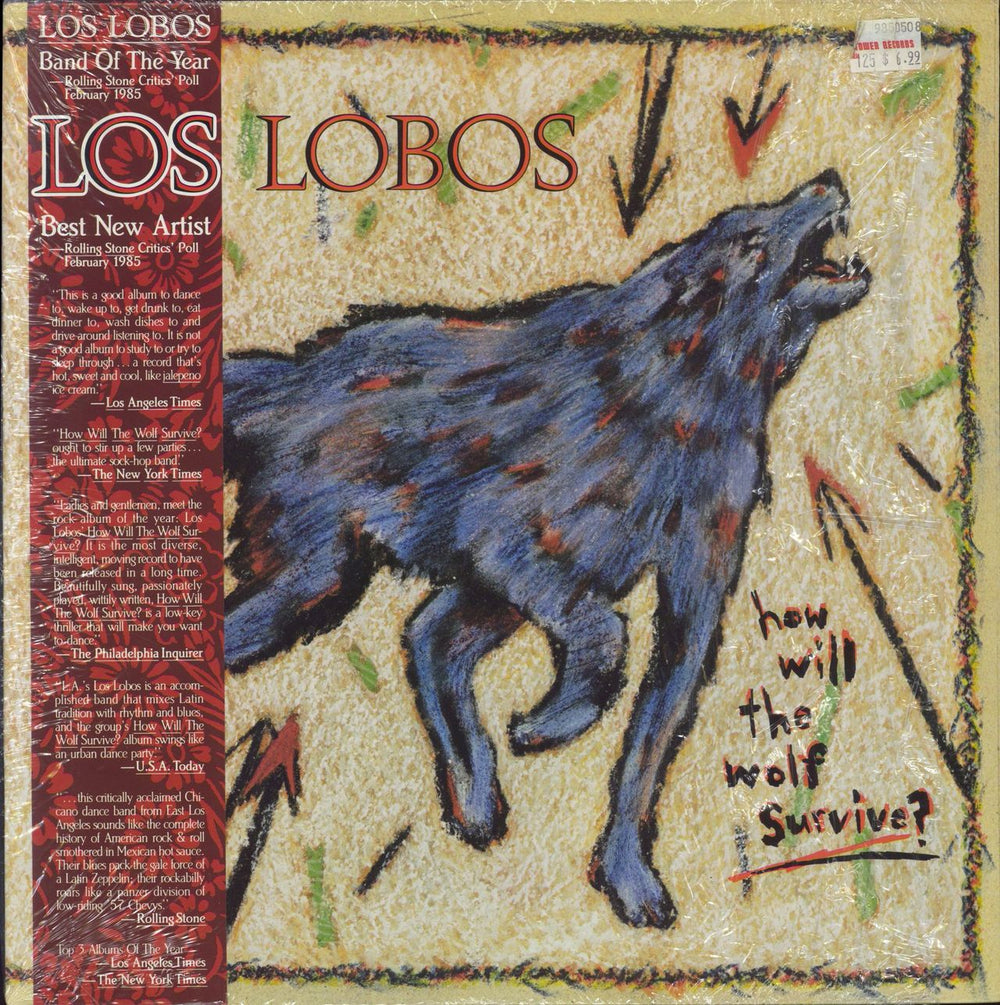 Los Lobos How Will The Wolf Survive? + Obi Strip US vinyl LP album (LP record) 25177-1