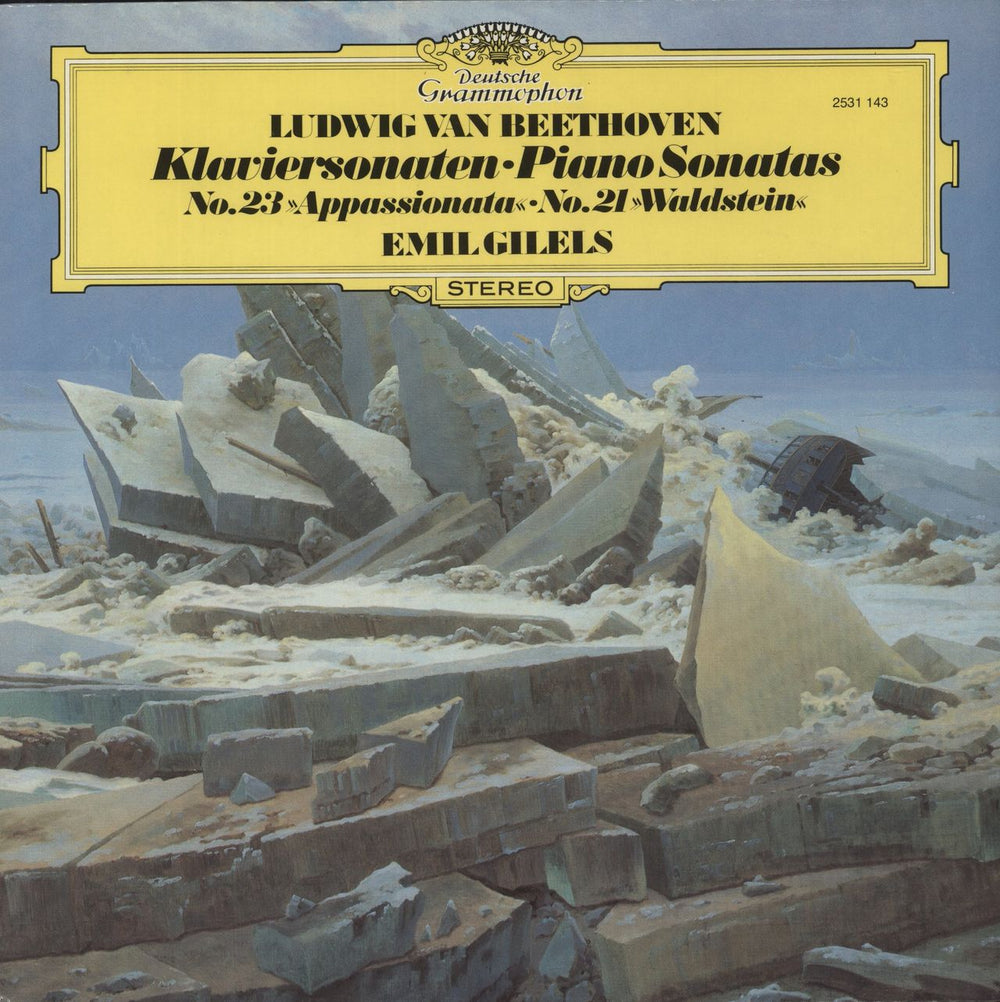 Ludwig Van Beethoven Beethoven: Klaviersonaten - Piano Sonatas No.23 Appassionata - No.21 Waldstein German vinyl LP album (LP record) 2531143