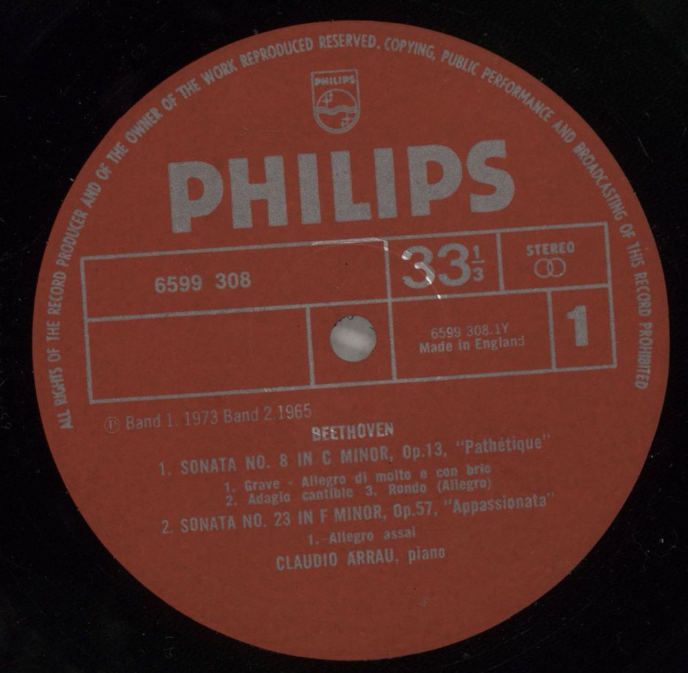 Ludwig Van Beethoven Beethoven: Sonatas (Pathétique / Appassionata / Moonlight) UK vinyl LP album (LP record) LVBLPBE879522