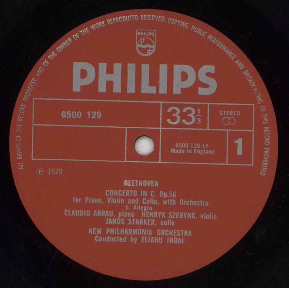 Ludwig Van Beethoven Beethoven: Tripel-Konzert UK vinyl LP album (LP record) LVBLPBE853709