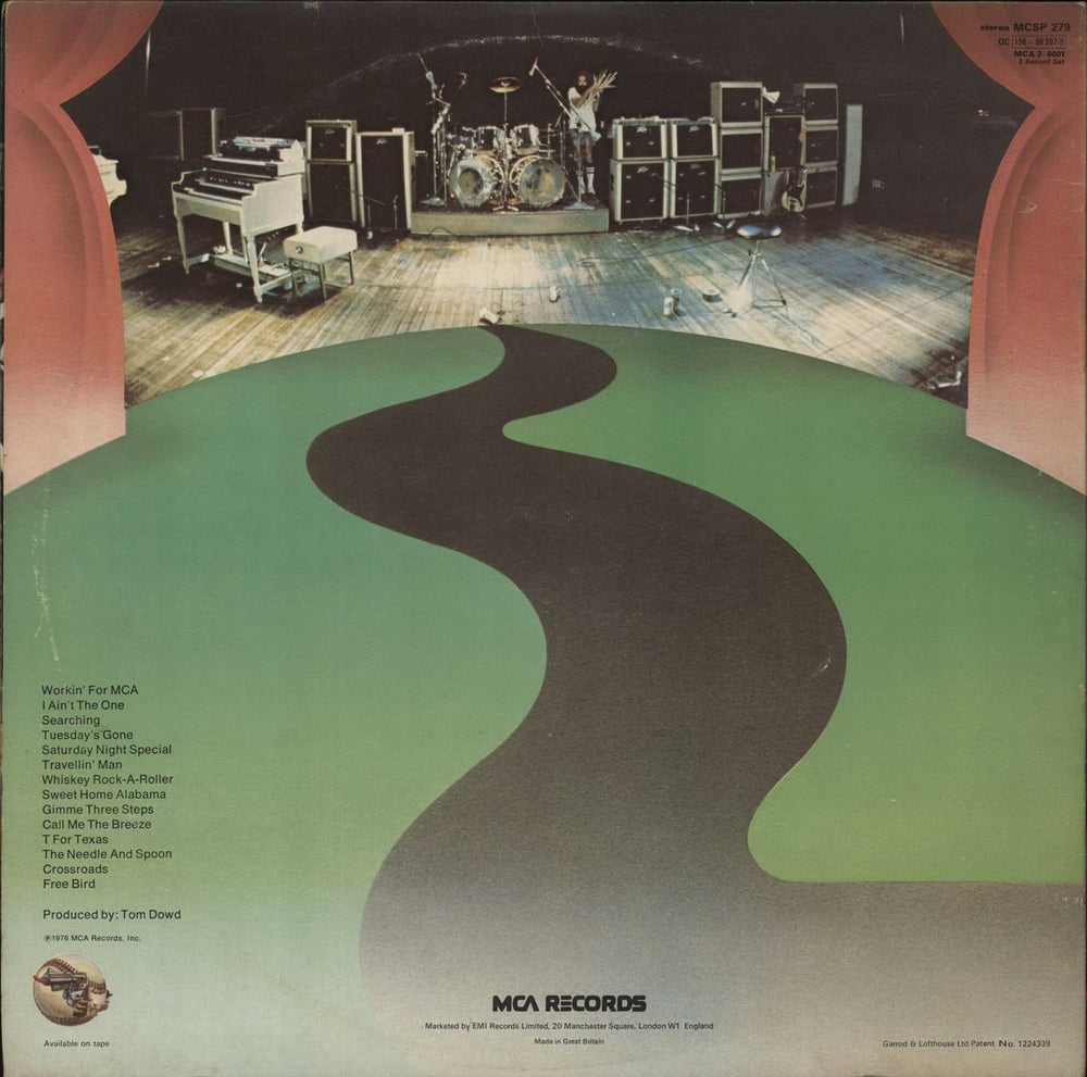 Lynyrd Skynyrd One More From The Road - 1st - EX UK 2-LP vinyl record set (Double LP Album)