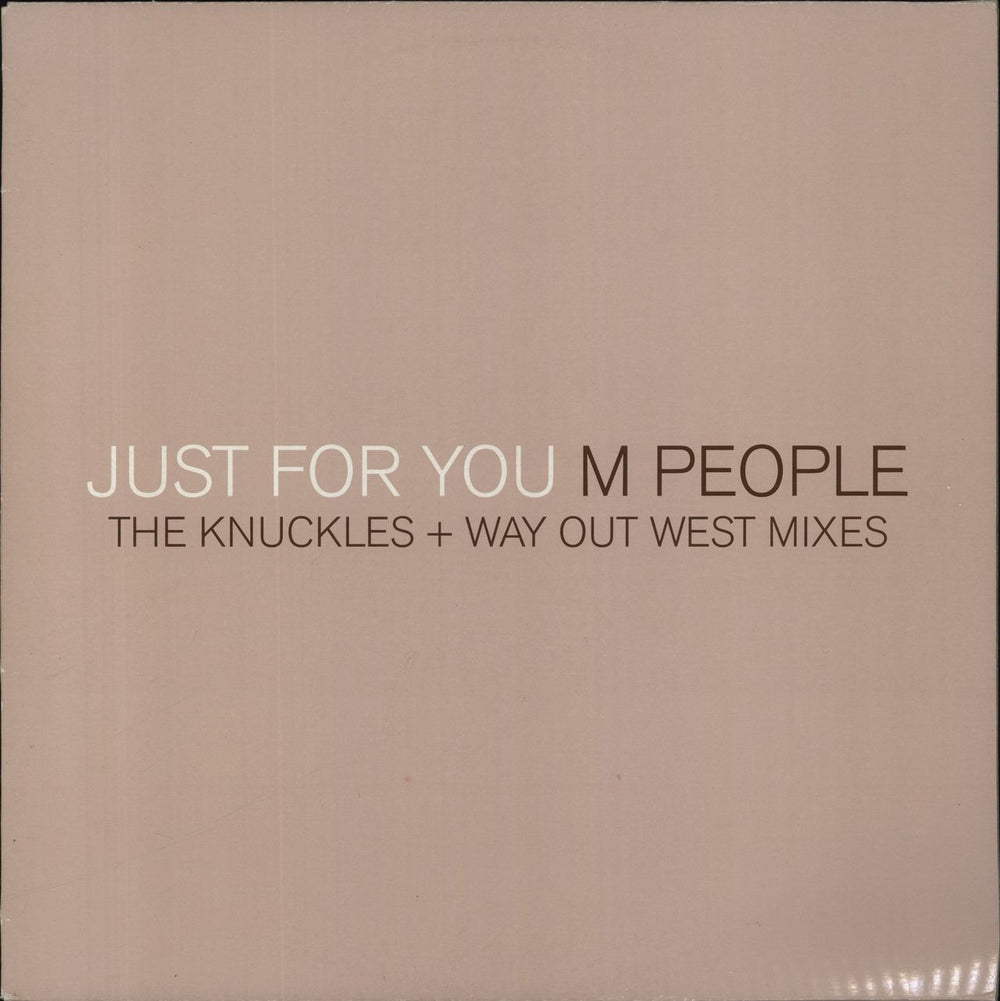 M-People Just For You - Knuckles/way Out West Mixes UK Promo 12" vinyl single (12 inch record / Maxi-single) JUST4UDJ3