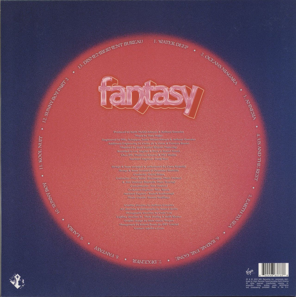 M83 Fantasy - Blue Marble Vinyl UK 2-LP vinyl record set (Double LP Album) 602448637338