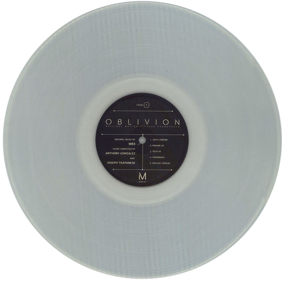 M83 Oblivion [Original Motion Picture Soundtrack] - Clear Vinyl UK 2-LP vinyl record set (Double LP Album) M832LOB857830