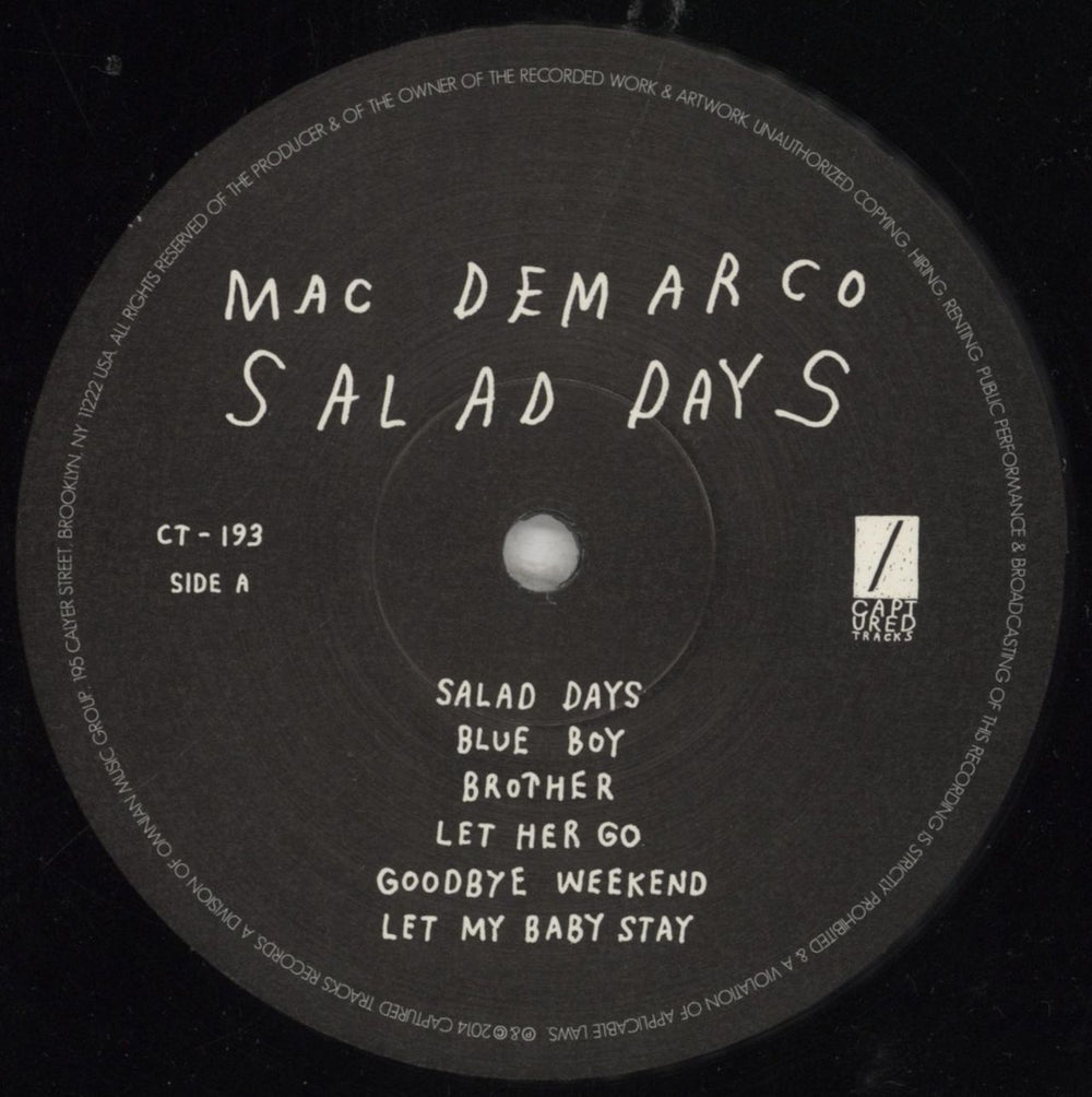 Mac DeMarco Salad Days UK vinyl LP album (LP record) Q0ELPSA853820