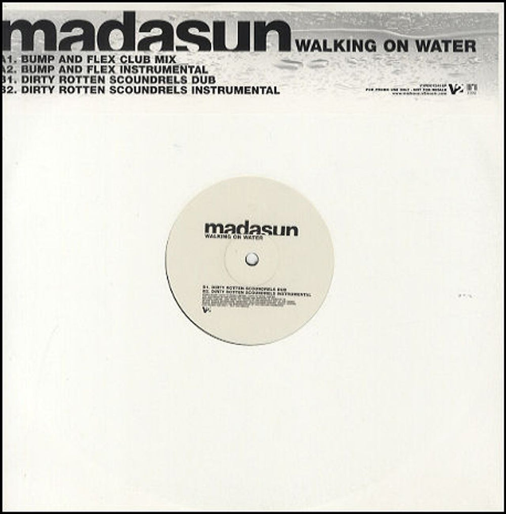 Madasun Walking On Water UK Promo 12" vinyl single (12 inch record / Maxi-single) VVR5012416P