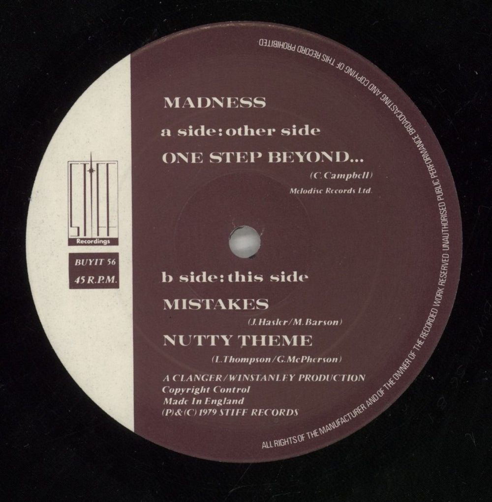 Madness One Step Beyond UK 12" vinyl single (12 inch record / Maxi-single) MDN12ON44485