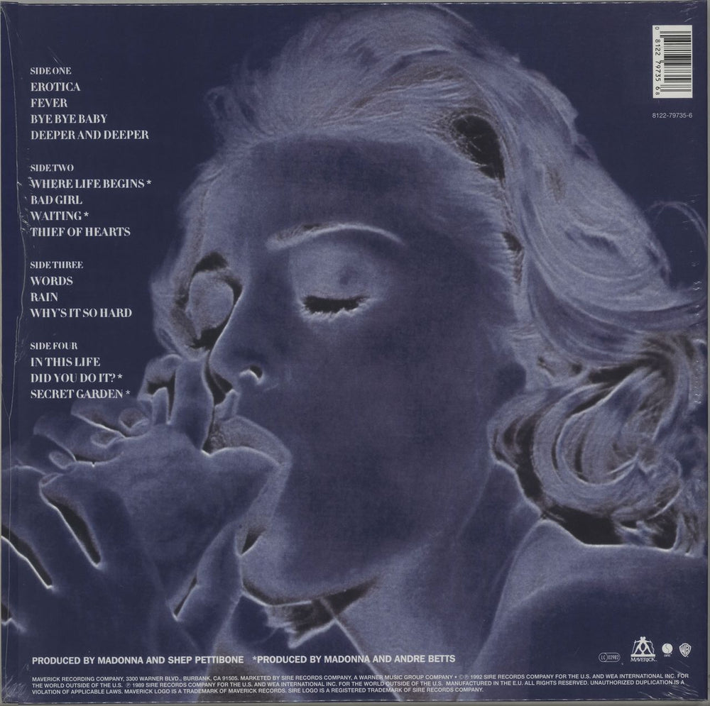 Madonna Erotica - 180gm Sealed UK 2-LP vinyl record set (Double LP Album) MAD2LER662712