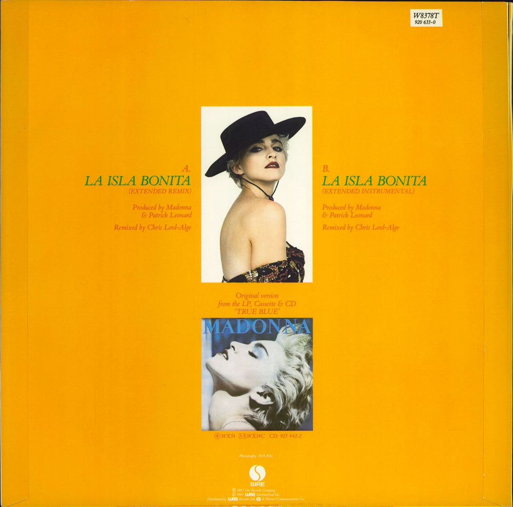 Madonna La Isla Bonita UK 12" vinyl single (12 inch record / Maxi-single)