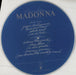 Madonna True Blue + Insert Japanese picture disc LP (vinyl picture disc album) MADPDTR811623