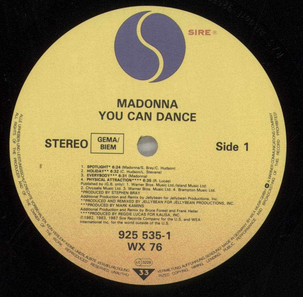Madonna You Can Dance UK vinyl LP album (LP record) MADLPYO857736