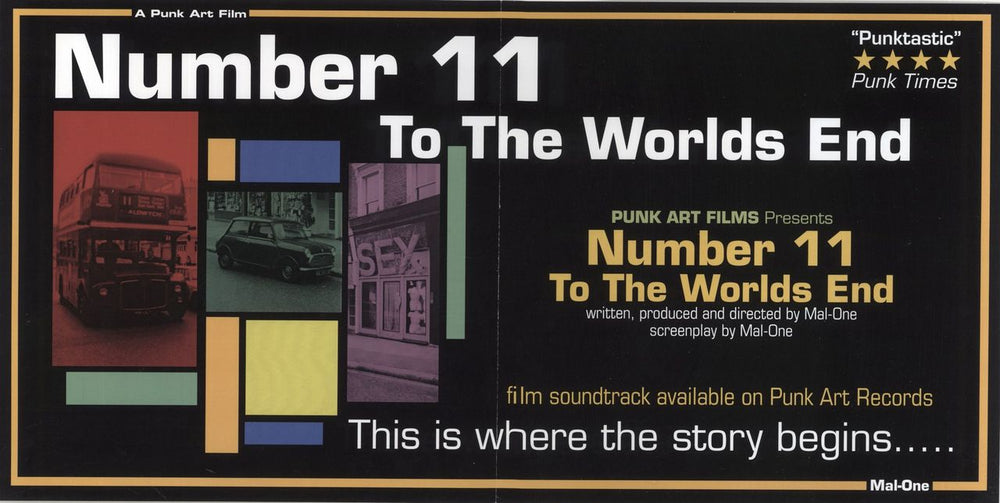 MAL-ONE Number 11 To The Worlds End - An Original Punk Rock Soundtrack Recording - RSD 2025 UK vinyl LP album (LP record)