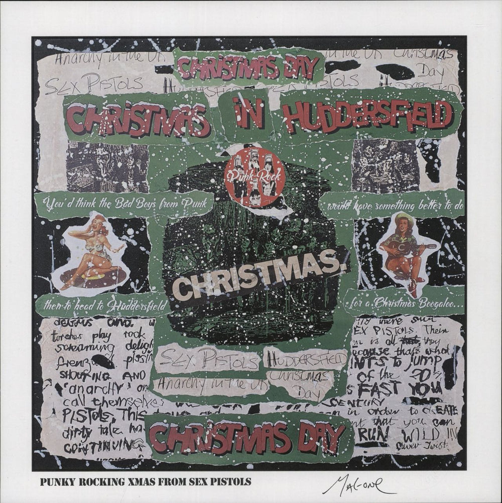 MAL-ONE Punky Rocking Xmas EP - SEX PISTOLS sleeve & art print UK 12" vinyl single (12 inch record / Maxi-single) 5060135763855