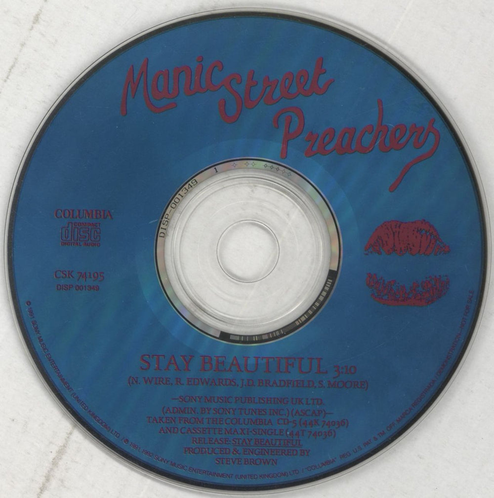 Manic Street Preachers Stay Beautiful US Promo CD single (CD5 / 5") MASC5ST33128