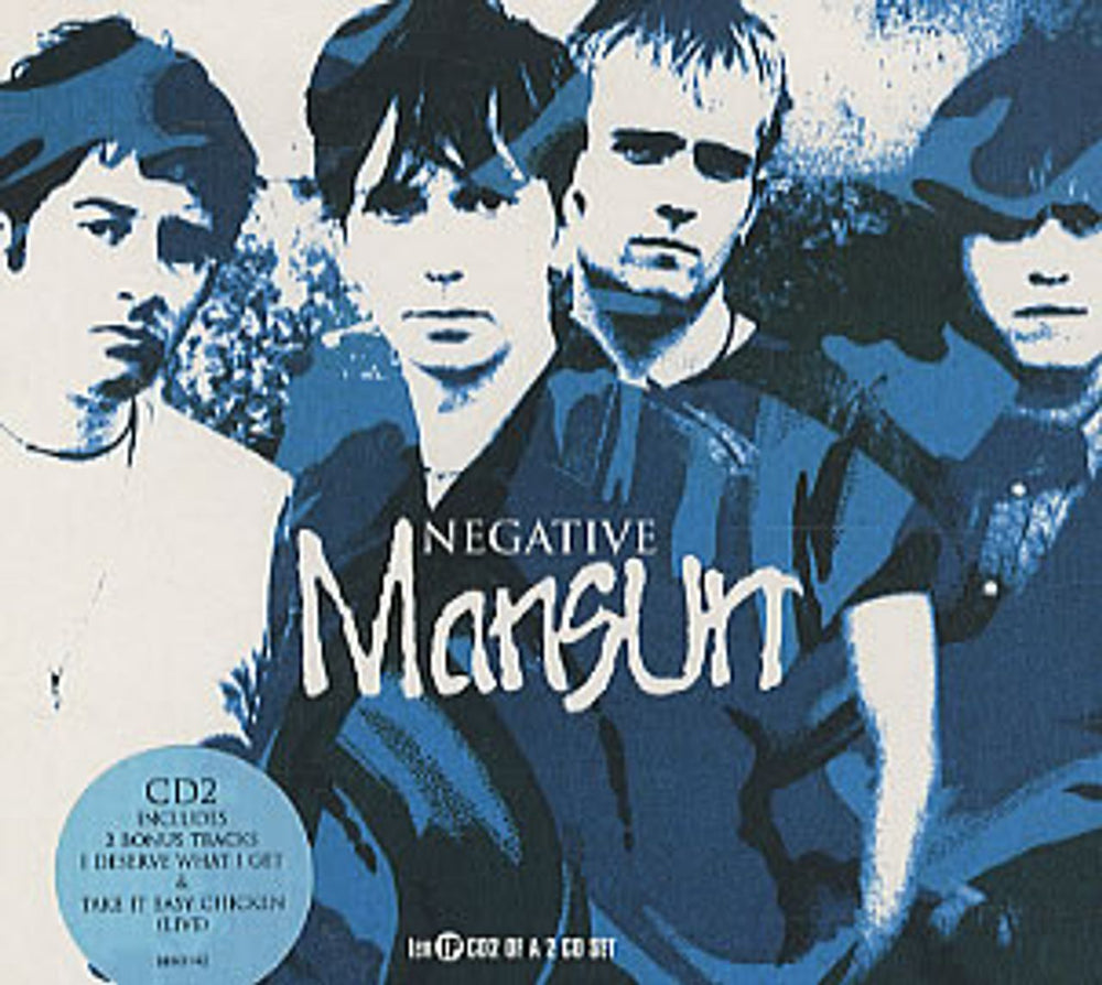 Mansun Negative + poster UK 2-CD single set (Double CD single) CDR/S6508