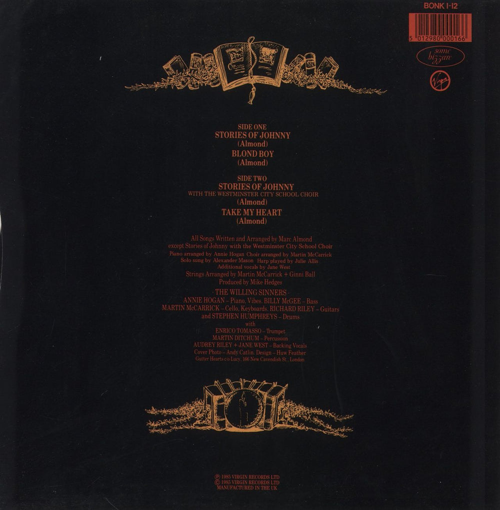 Marc Almond Stories Of Johnny UK 12" vinyl single (12 inch record / Maxi-single) 5012980000166