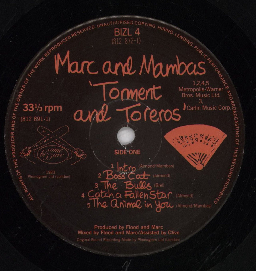 Marc And The Mambas Torment And Toreros - VG UK 2-LP vinyl record set (Double LP Album) M-M2LTO837427