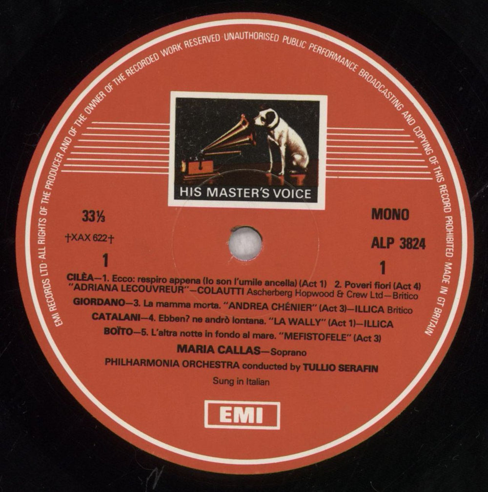 Maria Callas Operatic Arias UK vinyl LP album (LP record) M44LPOP843565