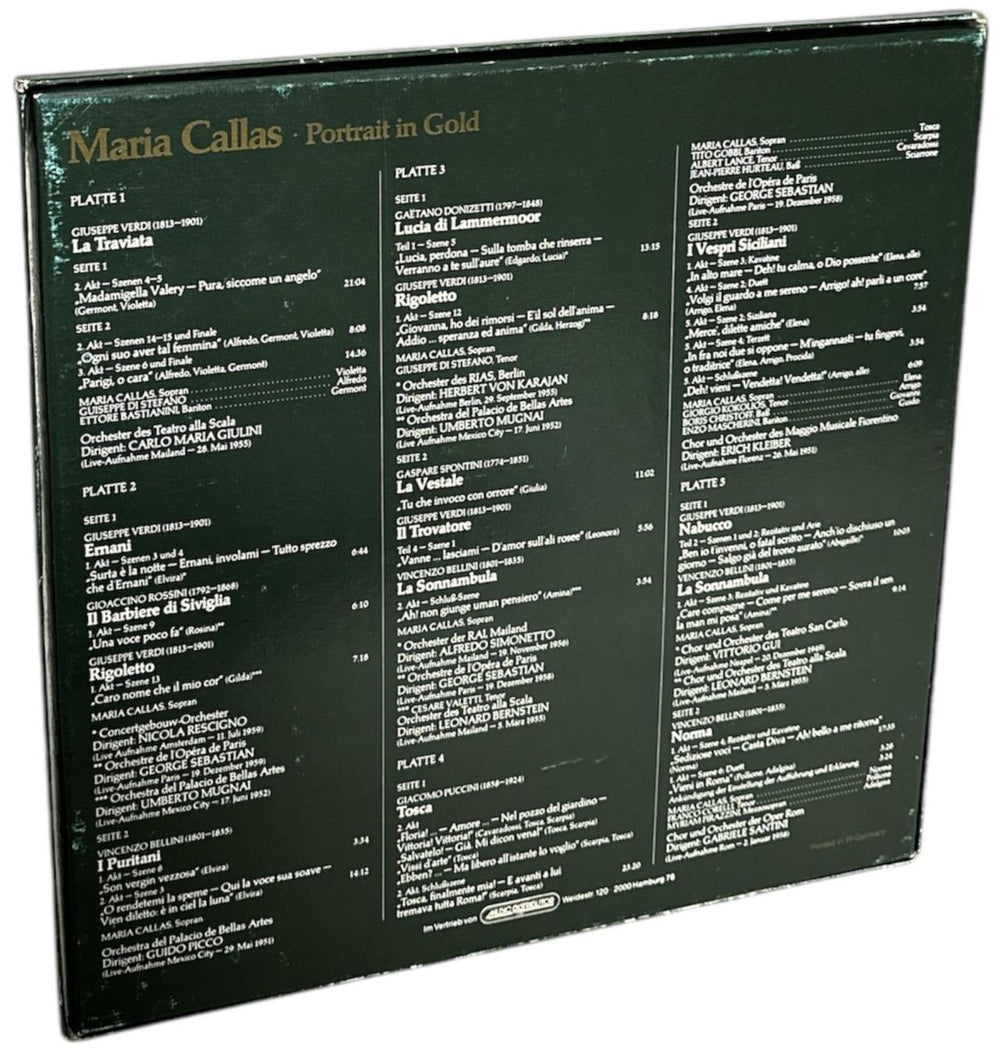 Maria Callas Portrait In Gold Vol:1 - EX German 5-LP vinyl album record set