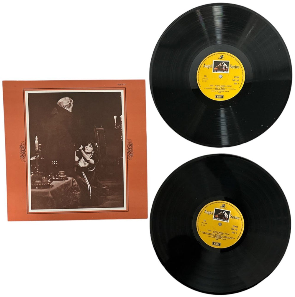 Maria Callas Tosca - colour stamp label UK Vinyl Box Set M44VXTO851650