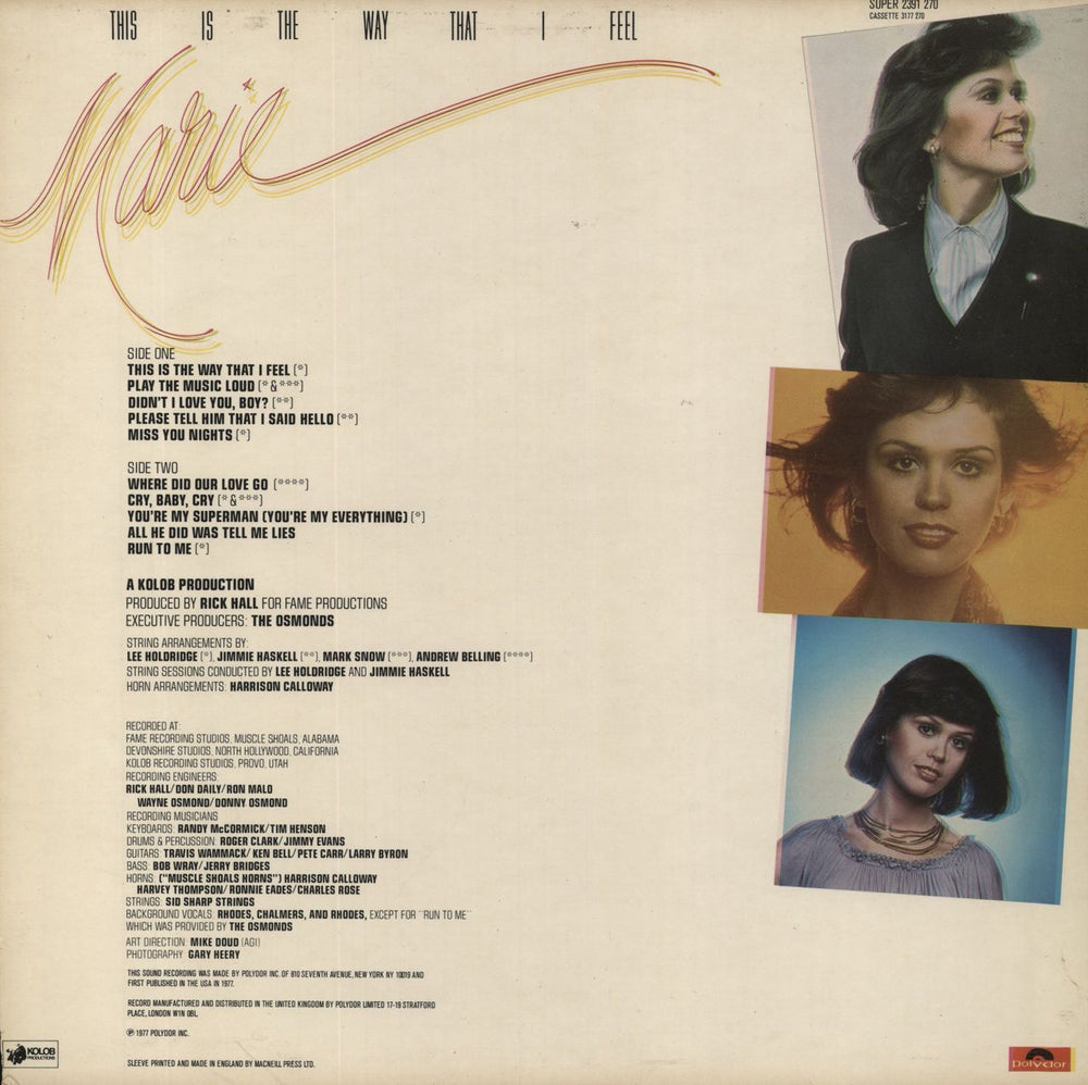 Marie Osmond This Is The Way That I Feel UK vinyl LP album (LP record)
