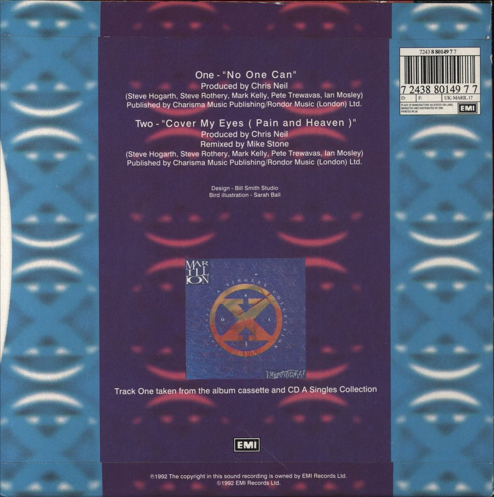 Marillion No One Can UK 7" vinyl single (7 inch record / 45) 724388014977