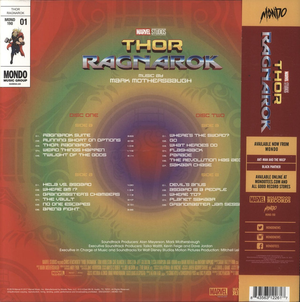 Mark Mothersbaugh Thor: Ragnarok - Clear Splatter Vinyl & Green With Silver Vinyl US 2-LP vinyl record set (Double LP Album) 050087425647