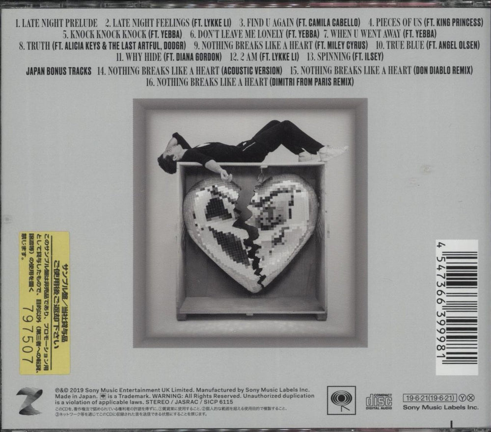 Mark Ronson Late Night Feelings Japanese Promo CD album (CDLP) 4547366399981