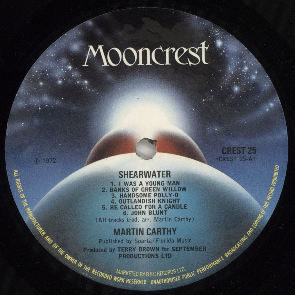 Martin Carthy Shearwater - 2nd UK vinyl LP album (LP record) CAYLPSH92175