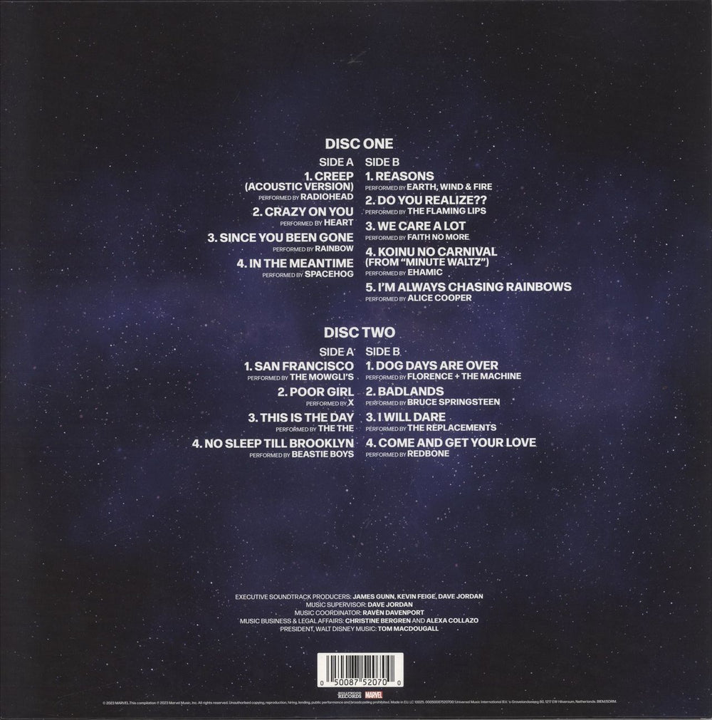 Marvel Guardians Of The Galaxy Vol. 3 UK 2-LP vinyl record set (Double LP Album)