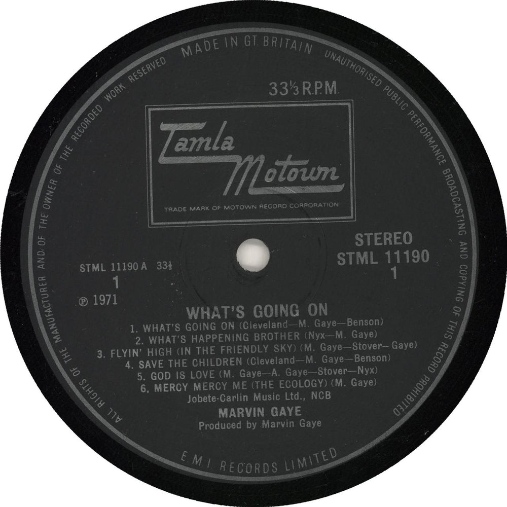 Marvin Gaye What's Going On - 1st + Insert - EX UK vinyl LP album (LP record) MVGLPWH498265