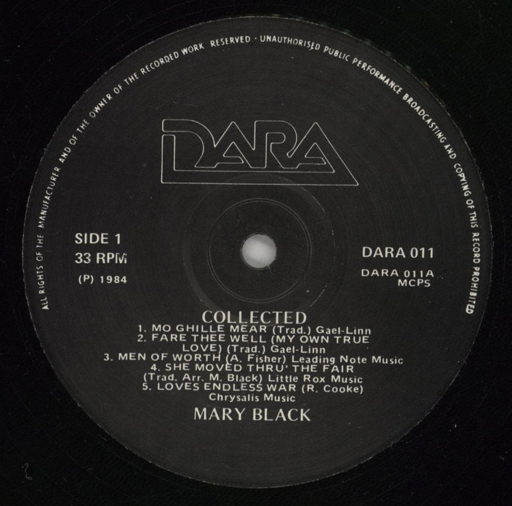 Mary Black Collected Irish vinyl LP album (LP record) MBKLPCO666753