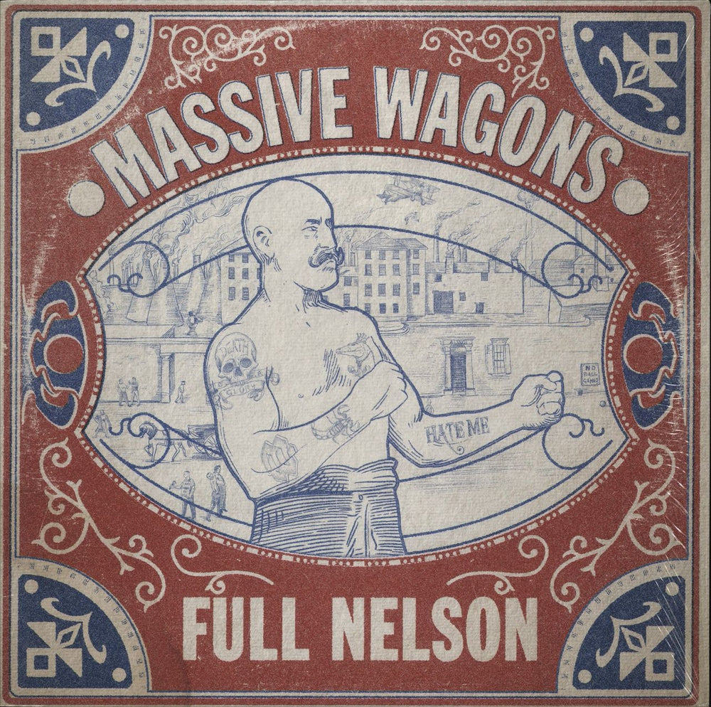 Massive Wagons Full Nelson - White Vinyl + Shrink - Autographed Print UK vinyl LP album (LP record) MOSH610LP
