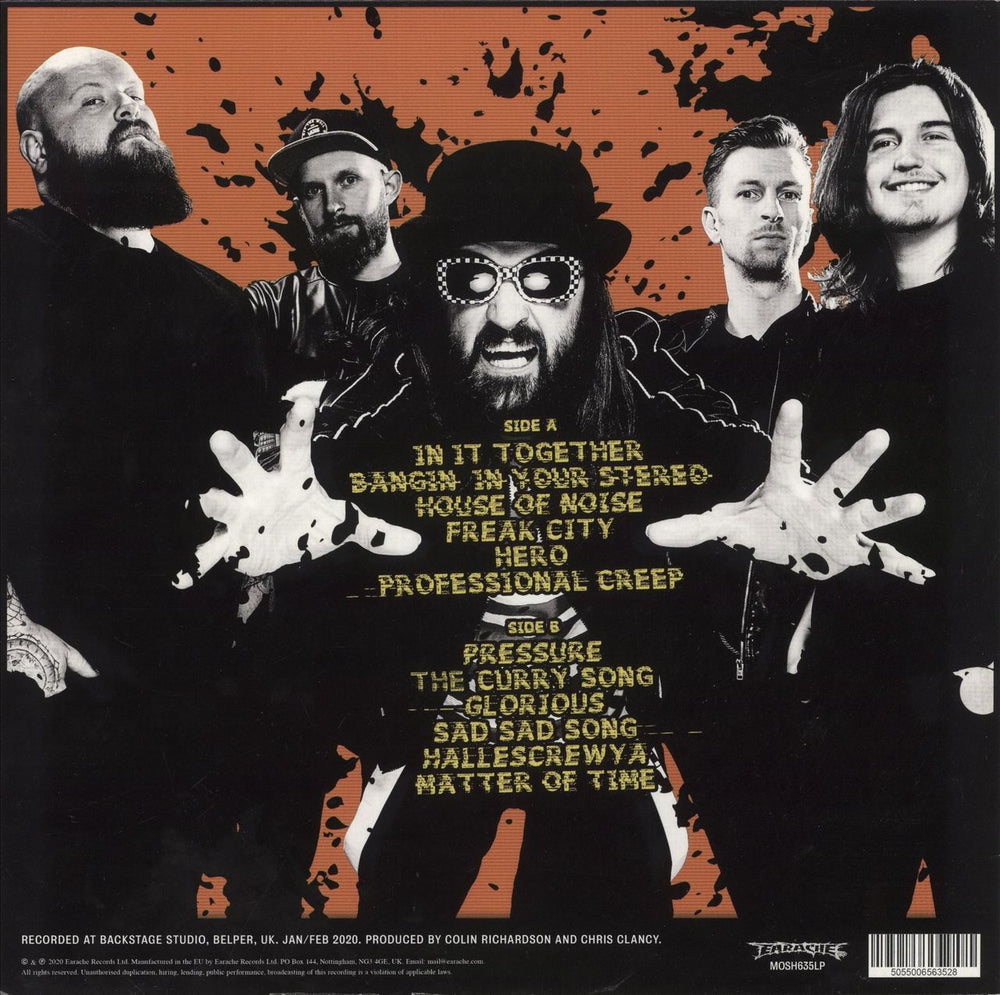 Massive Wagons House Of Noise - Orange Vinyl - Fully Autographed UK vinyl LP album (LP record) 5055006563528