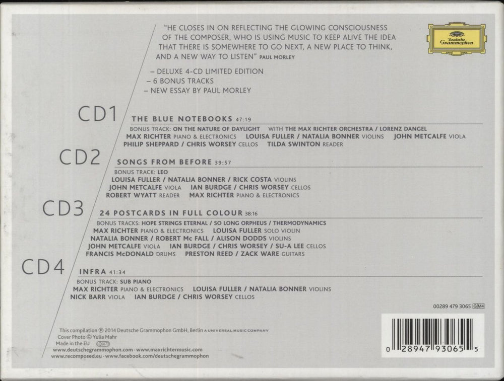 Max Richter Retrospective German CD Album Box Set 028947930655