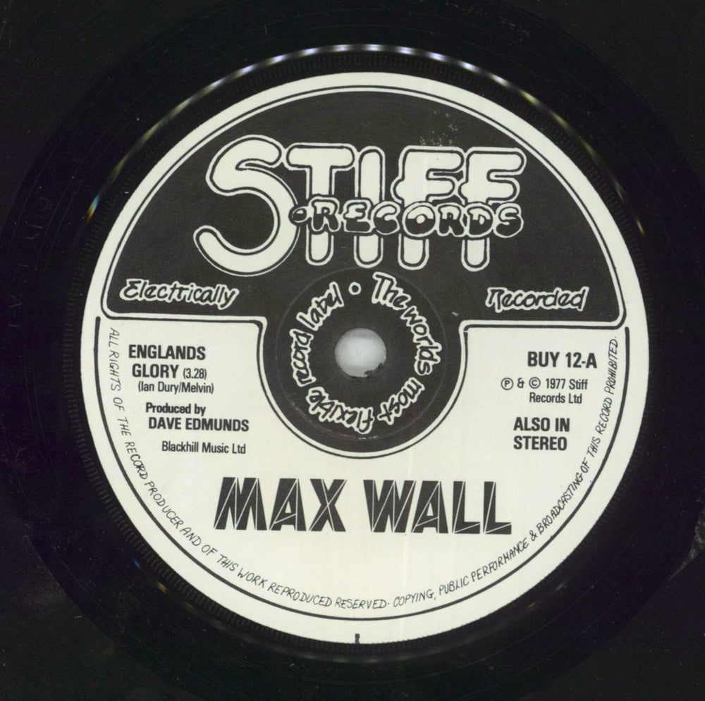 Max Wall England's Glory UK 7" vinyl single (7 inch record / 45) MW407EN451316