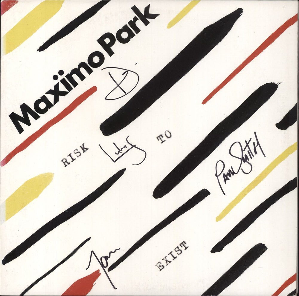Maximo Park Risk To Exist - RSD17 - Red, Yellow & Clear Vinyl UK vinyl LP album (LP record) COOKLP654X