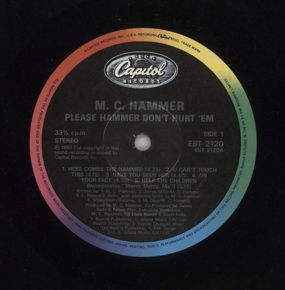 MC Hammer Please Hammer Don't Hurt 'Em UK vinyl LP album (LP record) MCHLPPL862337